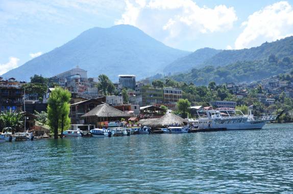 Chegando à San Pedro La Laguna, no lago Atitlán, na Guatemala